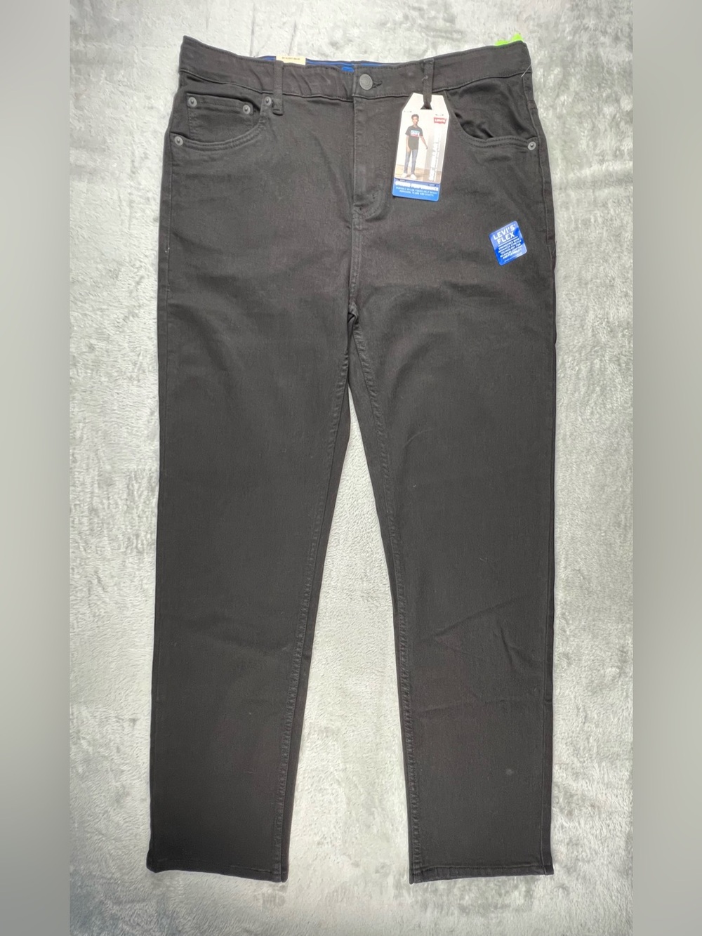 Levi's 502 Boys Jeans Size 20 Husky Black Big Boys Husky Taper Fit W38 L32 NWT